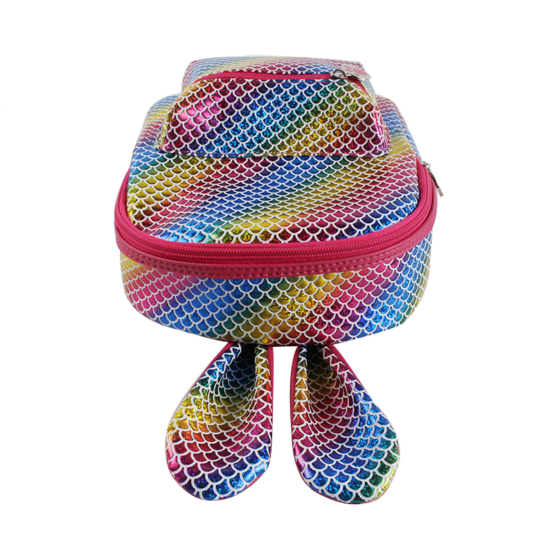 Kawaii Kids Rabbit Ear Design Backpack Colorful PU Waterproof Girl School Backpack 