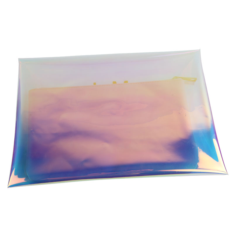 Holographic PVC Letter Bag High Quality Metal Hasp Makeup Pouch 2020 Fashion New Trend