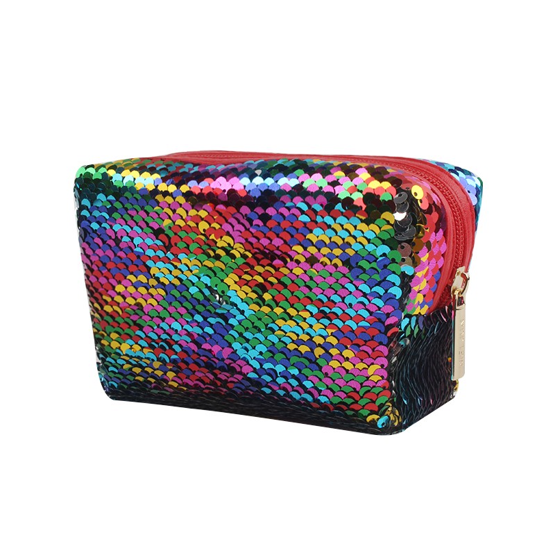 MELJUN Advanced Sequin Design Cosmetic Bag Suit Fashion Makeup Bags For Women.