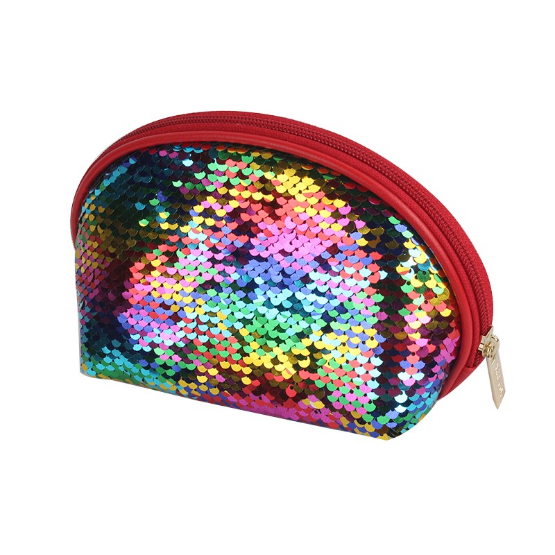 MELJUN Advanced Sequin Design Cosmetic Bag Suit Fashion Makeup Bags For Women.