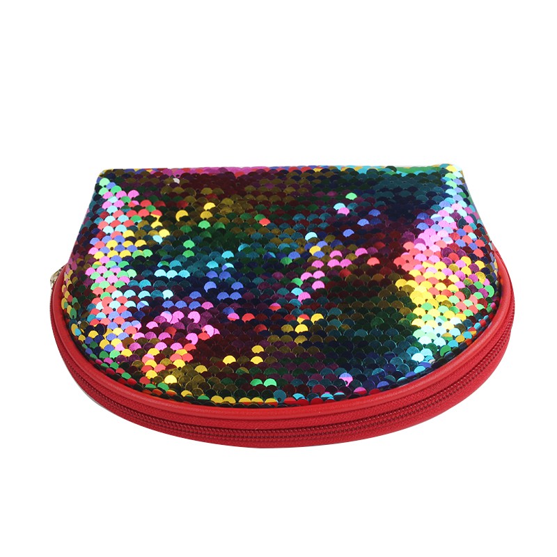 MELJUN Advanced Sequin Design Cosmetic Bag Suit Fashion Makeup Bags For Women.