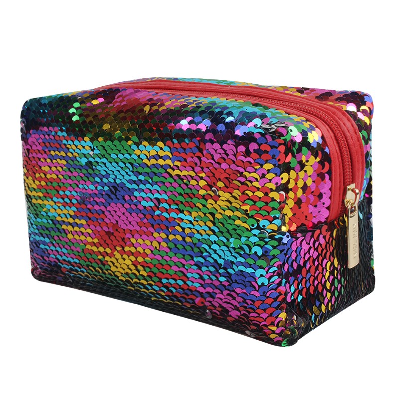 MELJUN Advanced Sequin Design Cosmetic Bag Suit Fashion Makeup Bags For Women.