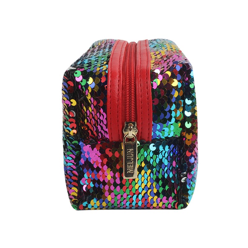 MELJUN Advanced Sequin Design Cosmetic Bag Suit Fashion Makeup Bags For Women.