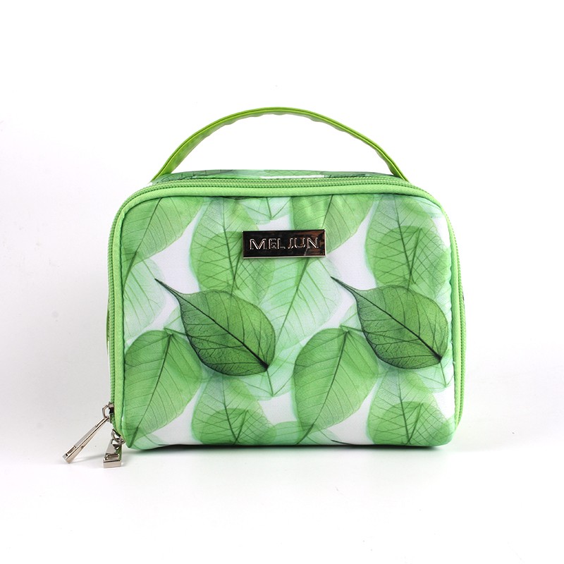 NEW Fashion Leaf Design Polyester 3 pieces  Cosmetic Bag Set For travel