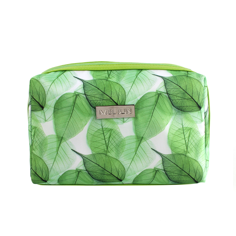 NEW Fashion Leaf Design Polyester 3 pieces  Cosmetic Bag Set For travel
