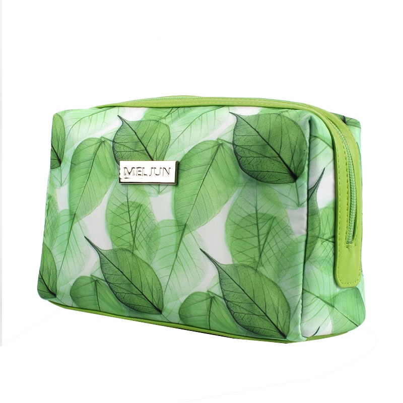NEW Fashion Leaf Design Polyester 3 pieces  Cosmetic Bag Set For travel