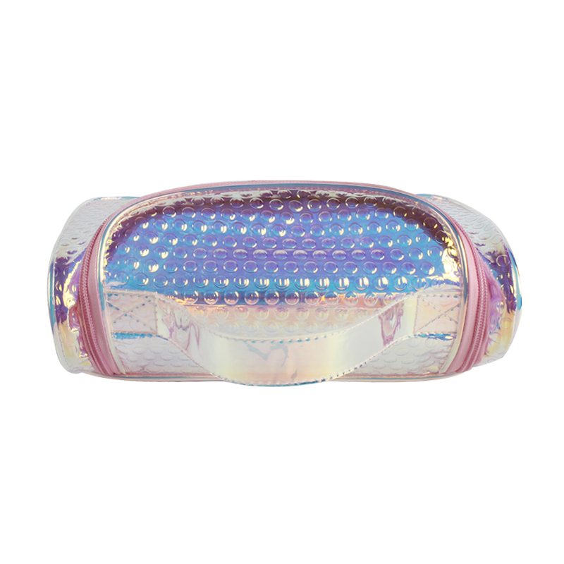 Hot Selling Portable Holographic PVC Cosmetic Bag Beauty Travel Gift Bag Custom Makeup Bag