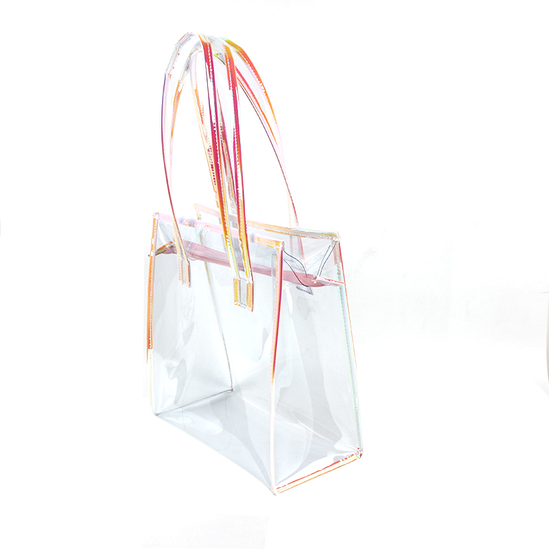 pvc cosmetic bag transparent Fashion pvc beach bag with zipper waterproof pvc makeup bag