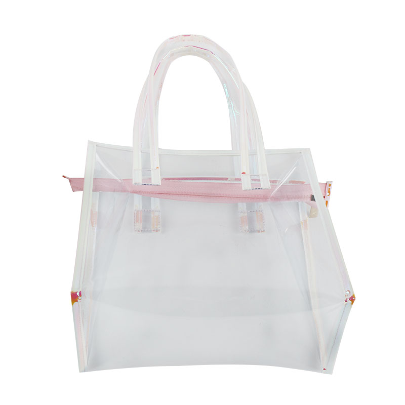 pvc cosmetic bag transparent Fashion pvc beach bag with zipper waterproof pvc makeup bag