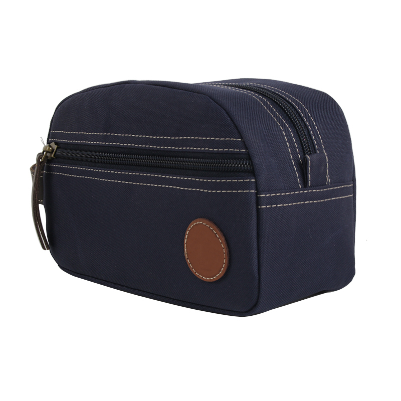 Factory Wholesale Men Polyester Toiletry Waterproof Zipper Wash Bag for Men