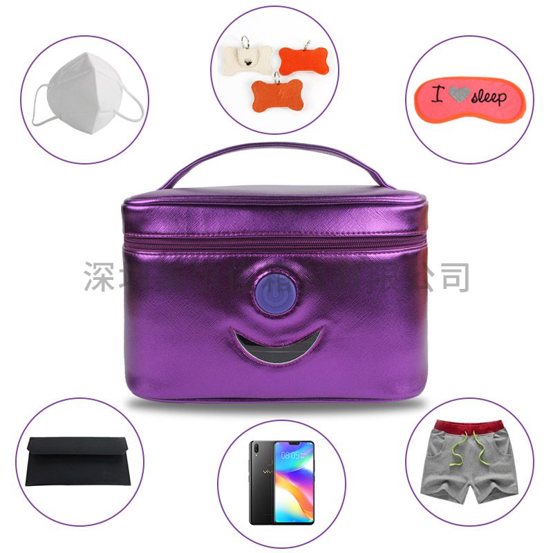 2020 New arrival multifunctional LED UVC Beauty case travel prevention sterilization case disinfection tote bag