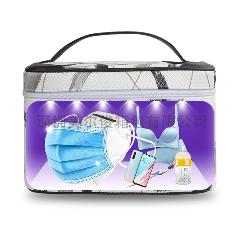 2020 New arrival multifunctional LED UVC Beauty case travel prevention sterilization case disinfection tote bag