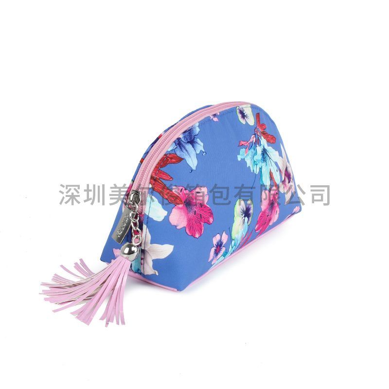 Wholesale Custom Polyester Print Cosmetic Makeup Bag With zipper