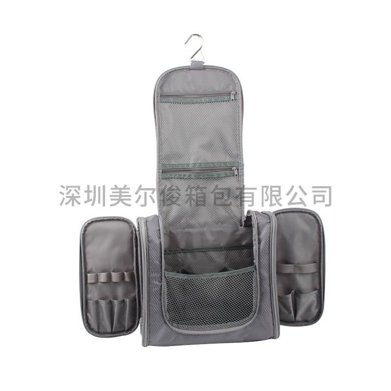Professional Manufacturer Large Cosmetic Bag High Quality Pothook Hang Toiletry Travel Makeup Bag 
