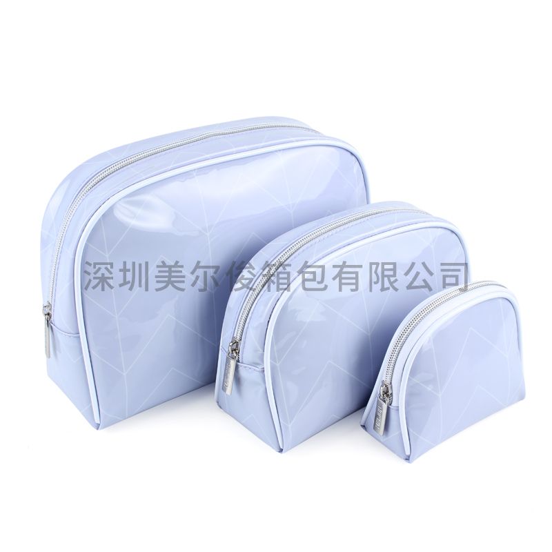 2020 Hot Selling Marblling PVC Cosmetic Bag Set Waterproof Portable Women Travel Toiletry Makeup Bags 