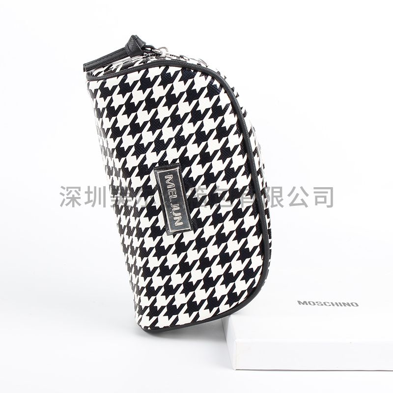 Classics Pied De Poule Design Women Cosmetic Bag Small Carry Bag For Travel Makeup Bag 