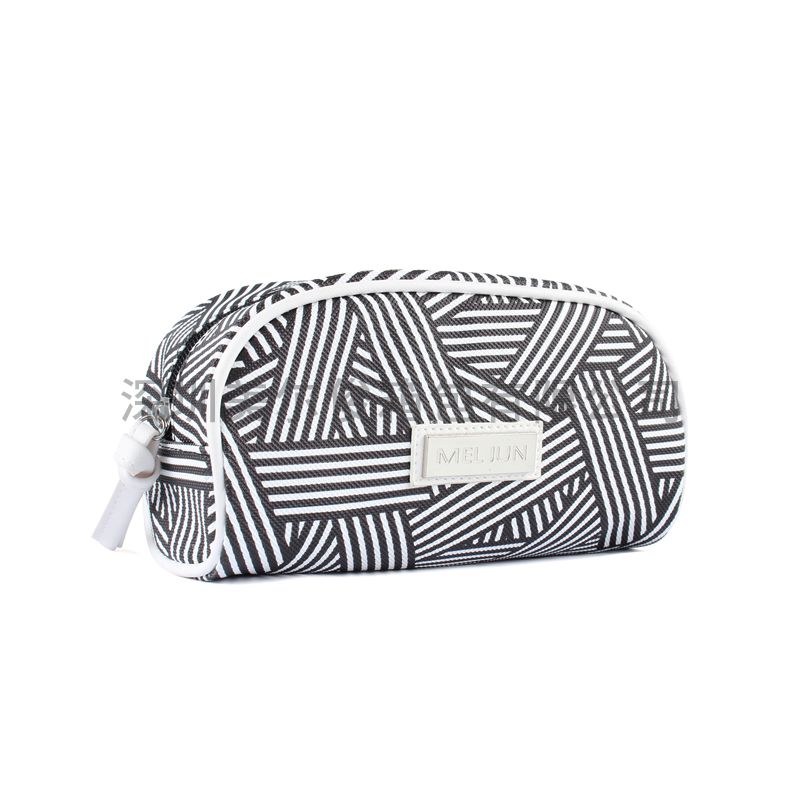 Fashion Houndstooth pattern soft PU small portable cosmetic makeup pouch bag 