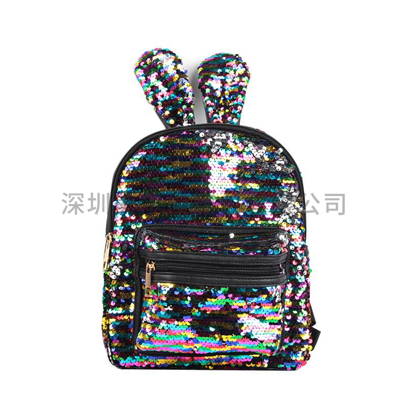 Gold Supplier Fashion Shinny Sequin Girl Backpack Custom Logo Kids School Bag
