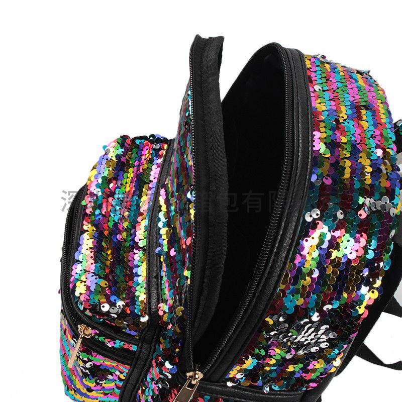 Gold Supplier Fashion Shinny Sequin Girl Backpack Custom Logo Kids School Bag