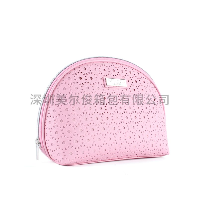 New Arrival Women Birthday Gift Bag Fashion Hollow Out PU Cosmetic Beauty Bag