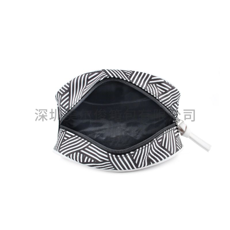 Fashion Houndstooth pattern soft PU small portable cosmetic makeup pouch bag