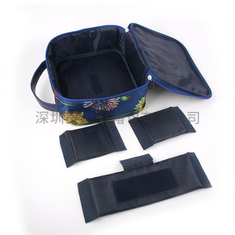 Customized LOGO Whosale Portable Cosmetic Bag Professional Velvet Cosmetic Case Large Capacity Travel Make up Bag