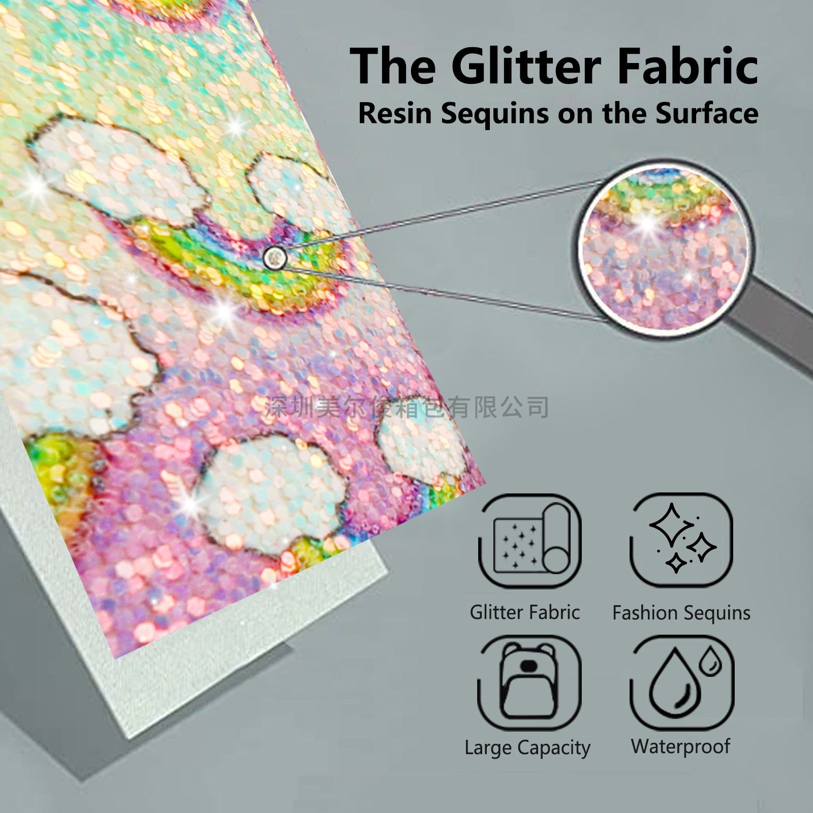 High quality Glitter Girl's Fashion Single shoulder straddle bag